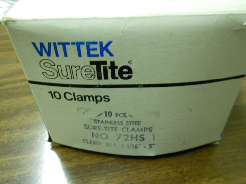 Wittek suretite stainless steel hose clamps no. 72hs box of 10 for sale