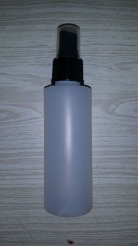 950 pieces 4 oz Cylinder Bottle 24/410 Natural Plastic HDPE With Black Spray Cap