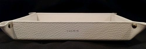 LUCRIN - Valet Tray - Leather, White Granulated Leather