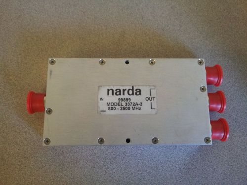 NARDA 3372A-3 POWER DIVIDER/COMBINER 800 - 2500 MHz N-Female connectors - Tested