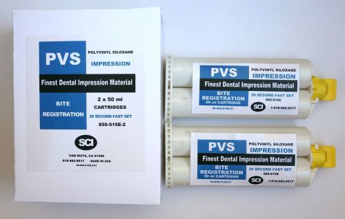 Bite registration material fast set 2x 50ml cartridge dental silicone impression for sale