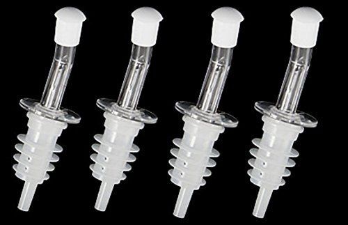 4 alazco wine olive oil liquor bottle pourer free flow dispenser spouts - for sale