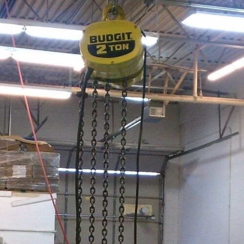Budgit 2 ton electric chain hoist (110v 1ph 8 fpm) for sale