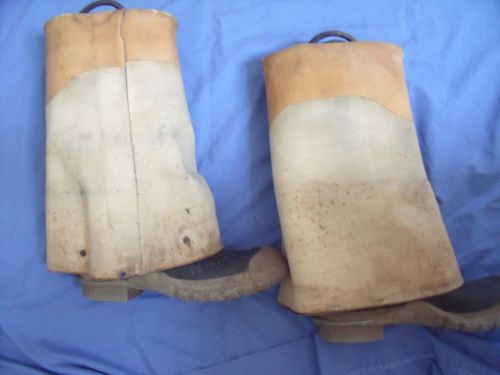 VINTAGE  PAIR OF 1950&#039;S FIREMENS BOOTS- TOP NOTCH SIREN - STEEL TOE