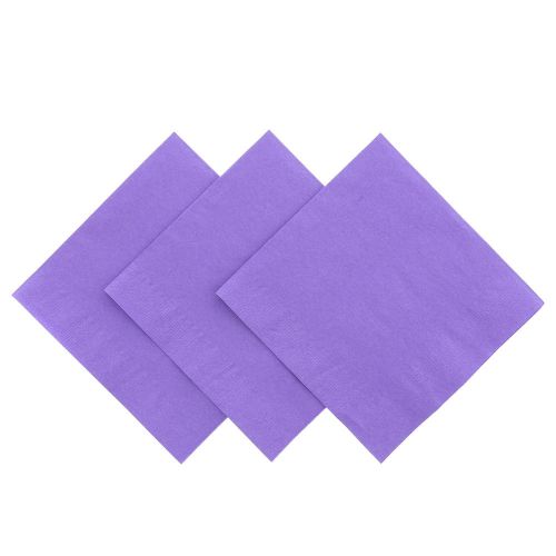 Royal Purple Disposable Beverage Napkins, Package of 200, BEVNAP1M-PUR