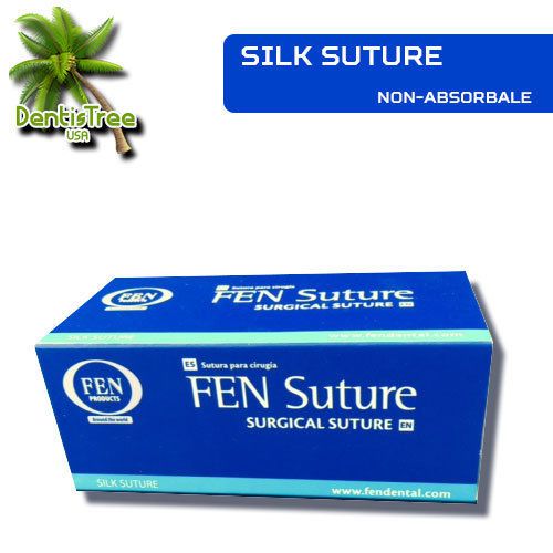 Silk Suture 4-0 19 mm 1/2 circle 45 cm Non-Absorbable