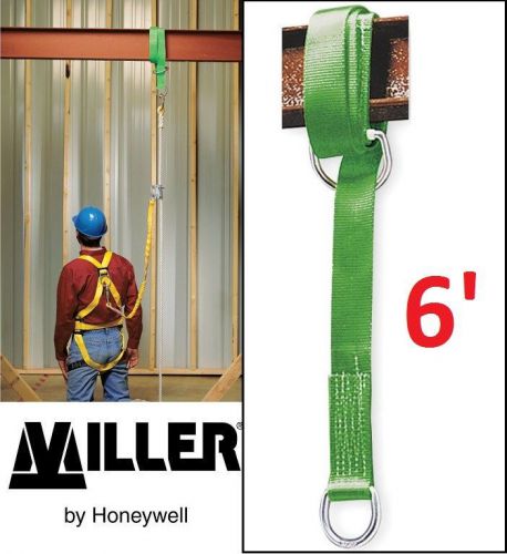 TWO (2 x)  MILLER BY HONEYWELL 8185/6FTGN Anchor Strap Cross-Arm,6 ft.