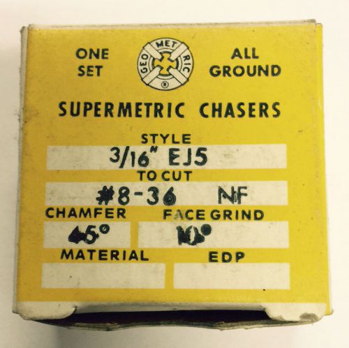 NEW Supermetric #8-36 Chasers for Geometric 3/16&#034; EJ5 Die Head