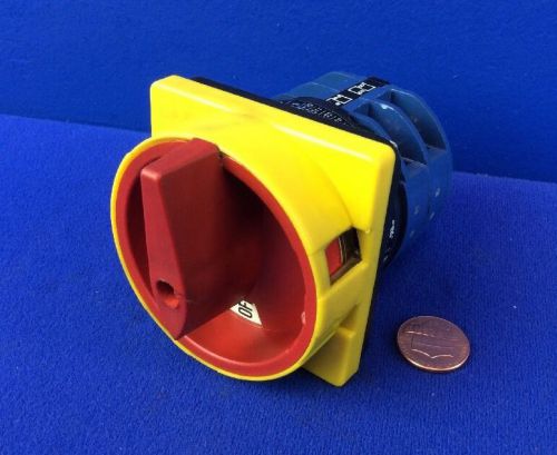 KRAUS &amp; NAIMER C26 A327 ROTARY CAM SELECTOR SWITCH RED/YELLOW OPERATOR
