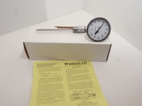 Weskler 3&#039; stainless steel bimetal thermometer 30/130 deg f 1/2 in npt 3so644fnx for sale