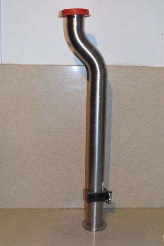 HEAVY DUTY VACUUM / LAB CURVED VALVE 37&#034; LONG 4.25&#034; OUTER DIAMETER (SV17)