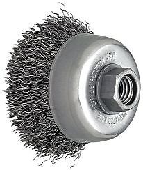 CUP BRUSH,3&#034; CRIMPED WIRE