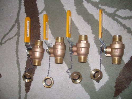 4 fnw  ball valves 3/4&#034; mpt x 3/4&#034; hose w /caps part # fnw428ff for sale