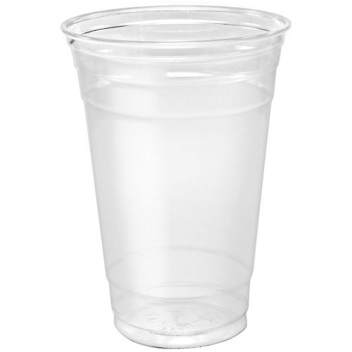 A World Of Deals Plastic Clear Cups with Flat Lids for Iced Coffee Bubble Bob...