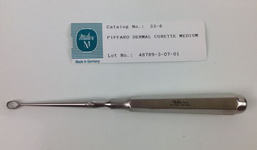 MILTEX 33-8 PIFFARD DERMAL Curette, 6-1/4&#034; (15.9 cm), oval, size 2 (5 mm diamete