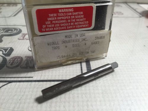 Widell 15/64-64 2 flute bottom tap for lathe mill tapping machinist for sale