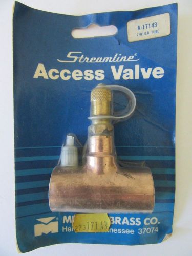 Streamline A-17143 Brass Access Tee Valve 7/8&#034; O.D. Tube NIP