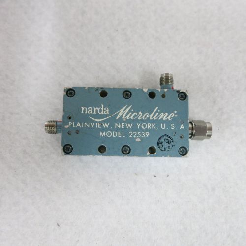Narda Microline Model 22539 7.4 - 12 GHz 10 dB RF SMA Directional Coupler