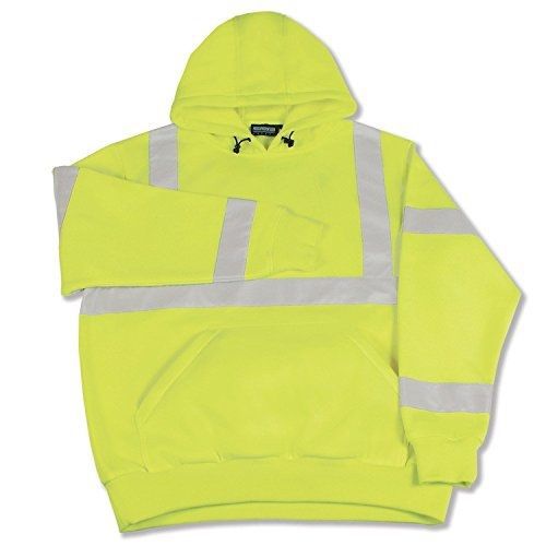 ERB 61543 S376 Class 3 Pull Over Safety Sweat Shirt, Lime, 2X-Large