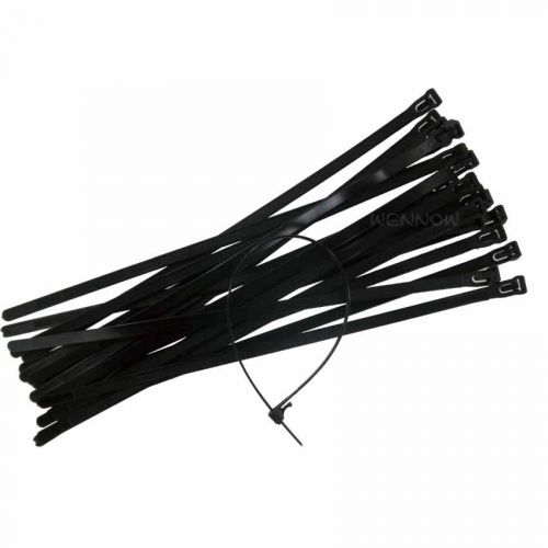 20 pcs 11 1/2 inch releasable cable tie tensile strength of 50 lbs - black for sale