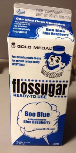 Gold medal cotton candy carnival floss sugar - blue raspberry (1 carton) for sale