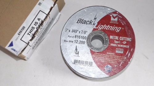 Mercer Abrasives 616100-25 Black Lightning High Speed Thin Wheels Type 1 Cut-Off