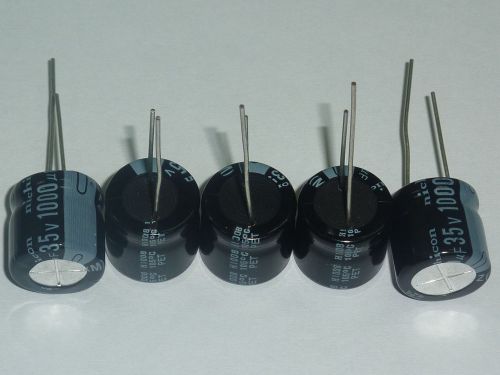 100pcs 1000uf 35v nichicon rz 16x15mm 35v1000uf low frofile capacitor for sale