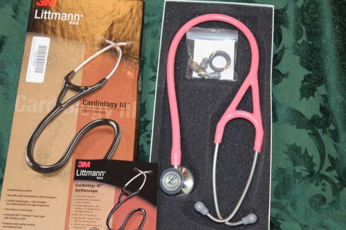 3M Littmann Cardiology III Stethoscope Coral Tube 27&#034; New Open Box 3149