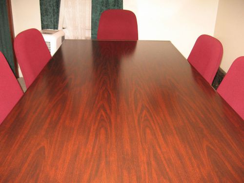 8&#039; Heavy Duty Conference Table with 6 Steelcase Chairs