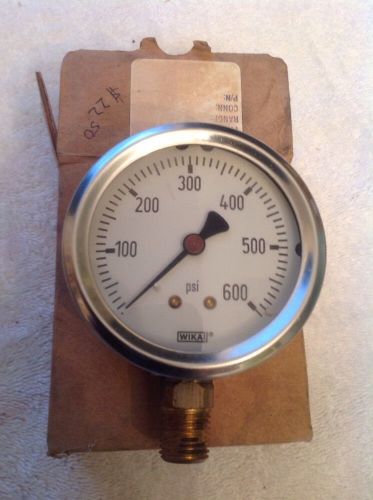 WIKA 213.53 2.5 LIQUID FILLED PRESSURE 0-600PSI 2-1/2 IN 1/4 IN GAUGE