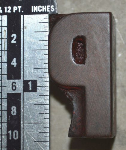 Vintage / Antique Letterpress Wood Printer&#039;s Type, P, 10 line, 1 11/16&#034; tall