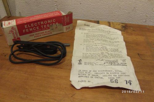 Vintage NIB NOS New Dare Electronic Electric Fence Tester