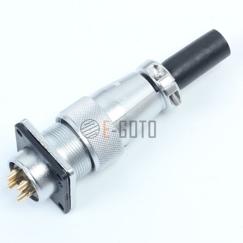 1set ws20 6pin 20mm panel mount metal aviation connector threaded coupling for sale