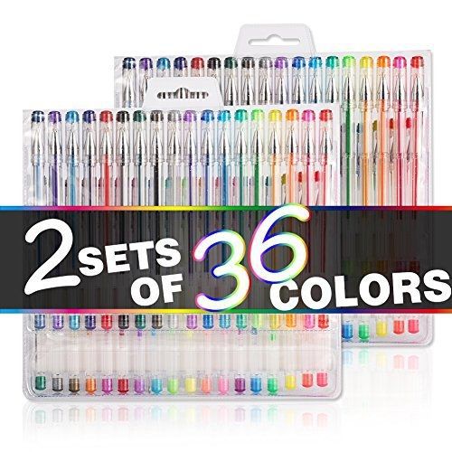 Magicfly magic gel pens - 72 gel pen set with case - perfect art micron ink pen for sale