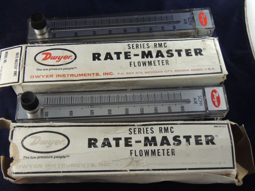 Lot of 2 NEW in Box Dwyer Ratemaster Flow Meters RMC-108-SSV SCFH Air 200-1800