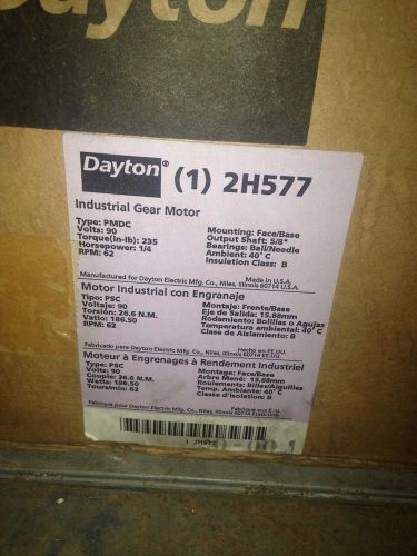 Dayton motor 2h577 for sale