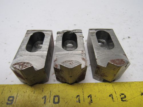 Dillion KW4 Custom Serrated Lathe Chuck Soft Jaws 0.744&#034; ID Radius Set of 3