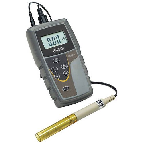 Oakton WD-35604-00 Eutech CON 6+ Conductivity Meter w/Probe, 5 Ranges