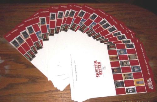 Keller Williams Realty Agent Cards &#034;Because Your Move Matters&#034; Blank Inside 20pk