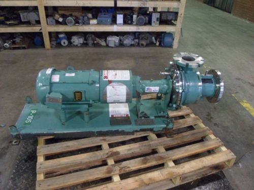 Vaughan stainless pump w/baldor 5hp motor #6201214j pump model:sthe4k6ts used for sale