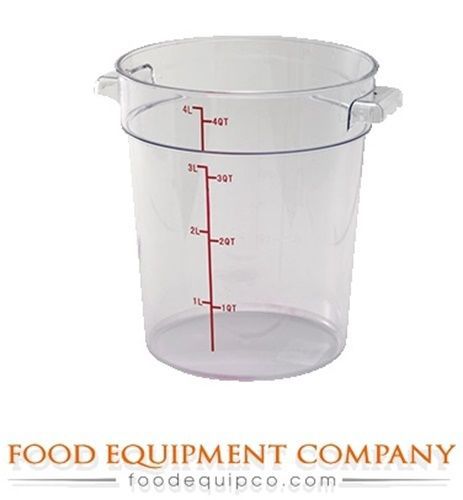 Winco PCRC-4 Food Storage Container, 4 qt., round - Case of 12