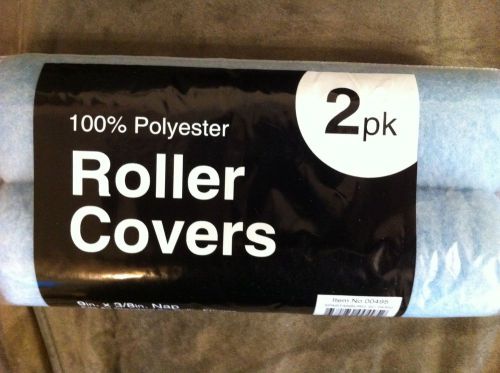Roller covers 2 pack 100% polyester 9&#034; x 3/8&#034; nap interior/ exterior box of 12 for sale