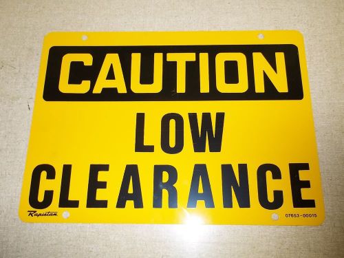 NEW Low Clearance Sign Rapistan Double Sided 07653-00015 *FREE SHIPPING*