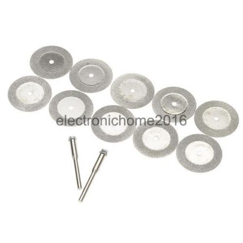 10pcs 16mm diamond cut off disc wheel rotary tool w/ arbor carbon steel for sale