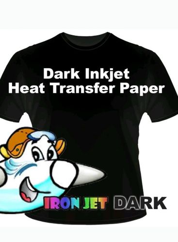 *Best InkJet Iron-On Heat Transfer Paper -  Dark fabric  -10 Sheets - 8.5&#034; x 11&#034;