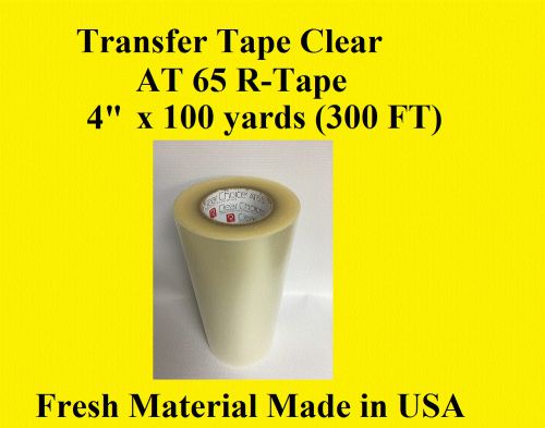 1 Roll 4&#034; x 300 ft  Application Transfer Tape Vinyl Signs R TAPE  Clear at 65