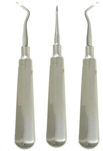 Three Heidbrink Apical Root Tip Pick Elevators Dental Surgical Instruments