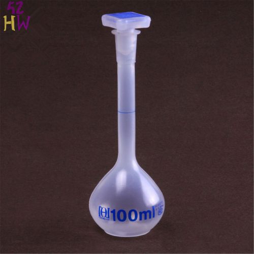 100ml,polypropylene plastic volumetric flask with stopper,chemistry labware for sale
