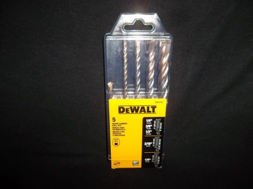 DEWALT SDS Plus Rotary Hammer 5 Piece Concrete Drill Bit Set DW5470