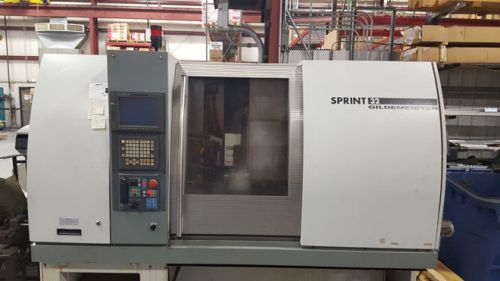 Gildemeister sprint 32 cnc swiss lathe, 2 spindle, live tools (2003) for sale